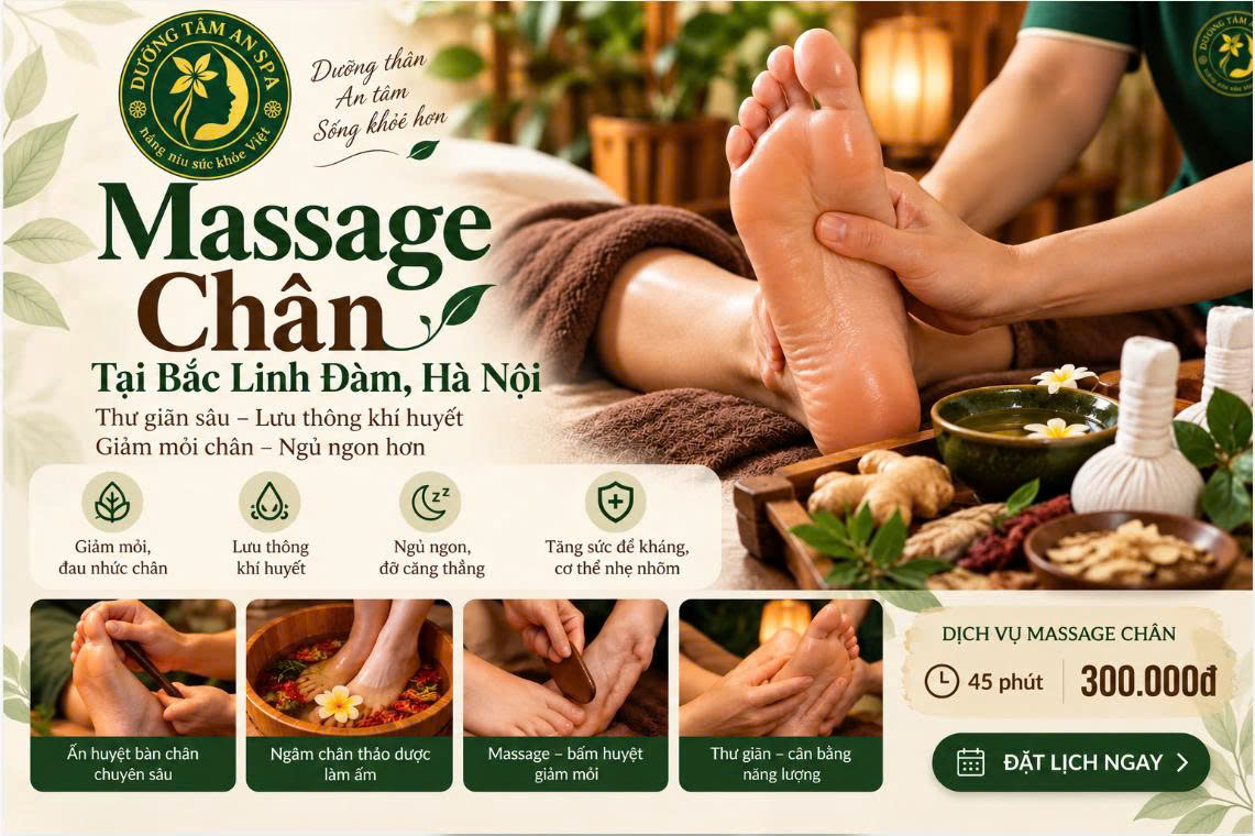 Vietnamese Foot Massage in Bắc Linh Đàm, Hanoi – Relax Tired Feet