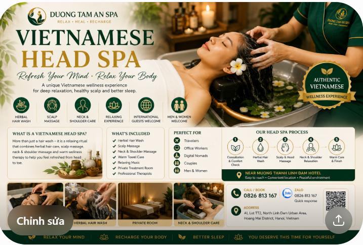 Vietnamese Head Spa in Linh Dam, Hanoi | Duong Tam An Spa