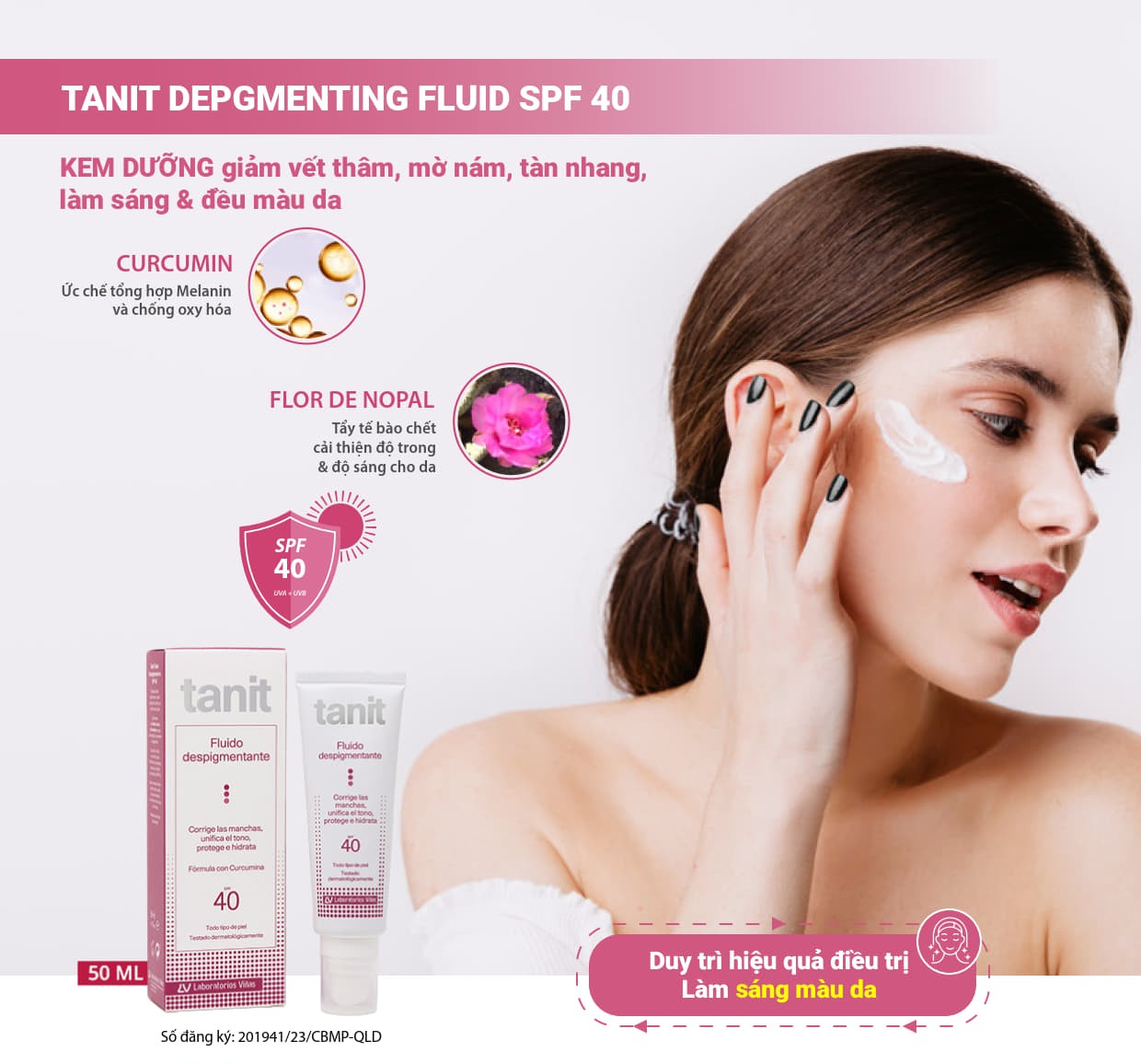 Kem dưỡng da ban ngày ngừa nám Tanit Day Cream SPF 40 (50 ml)