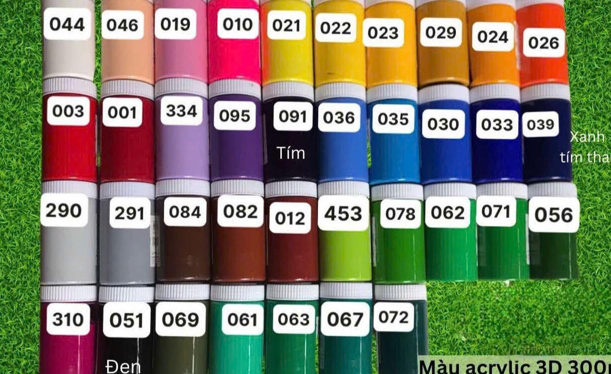 Màu arrylic 3d