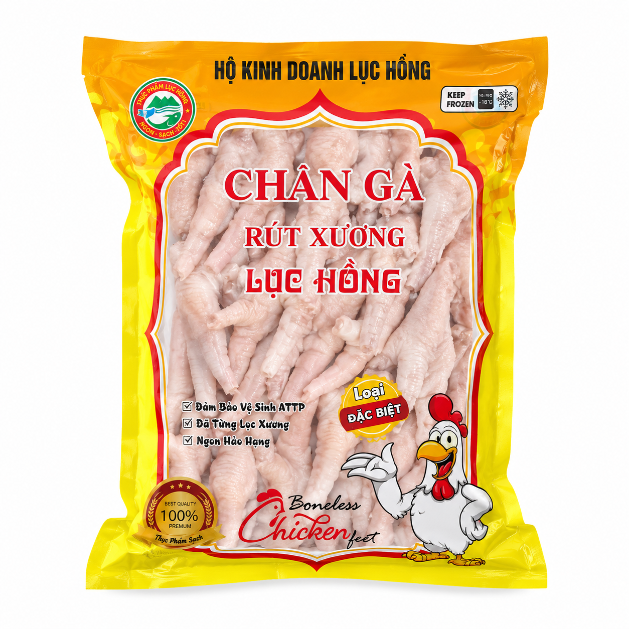 Chân Gà Rút Xương Lục Hồng Net5 (Khay 1kg)