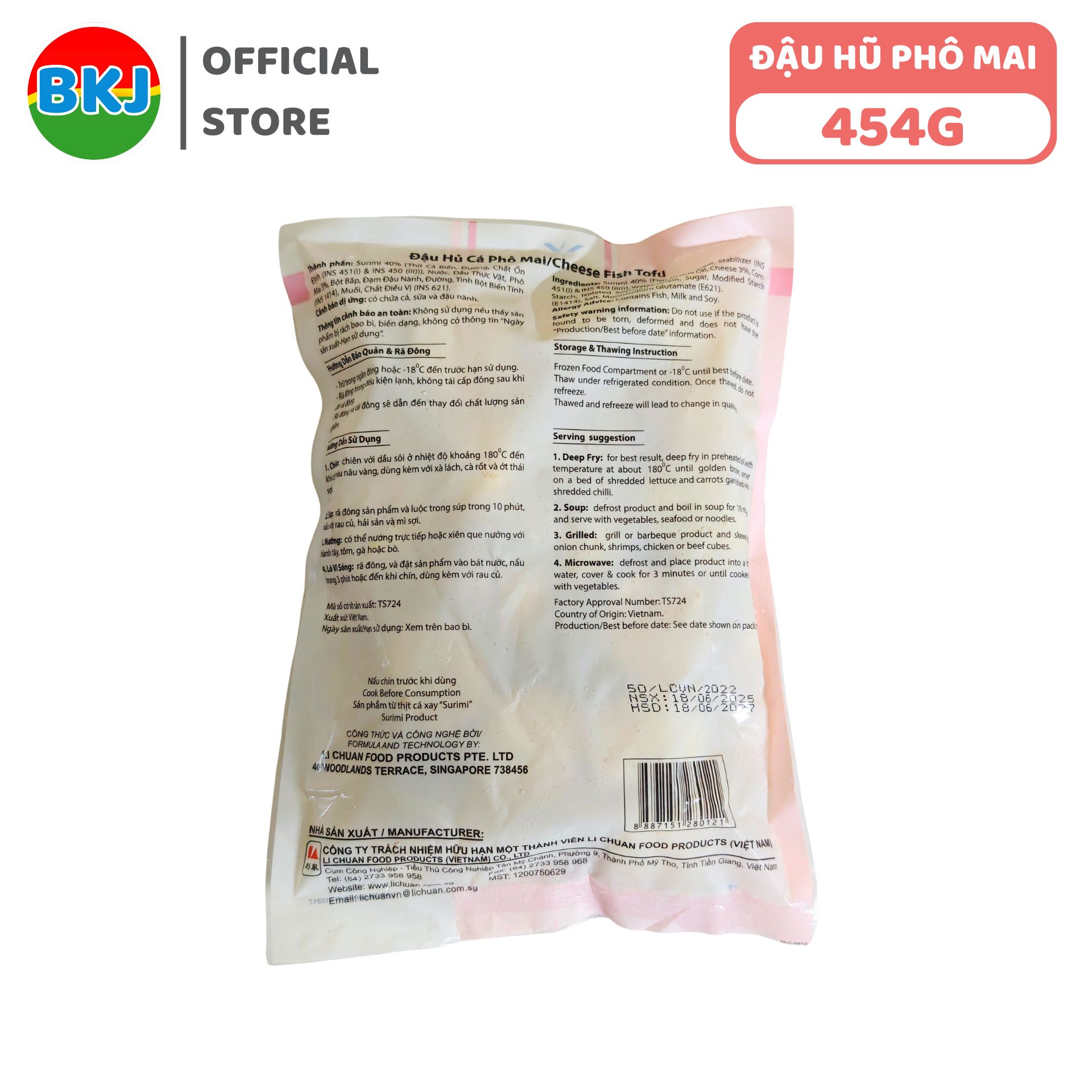 Đậu Hũ Cá Phô Mai YOSA 454g