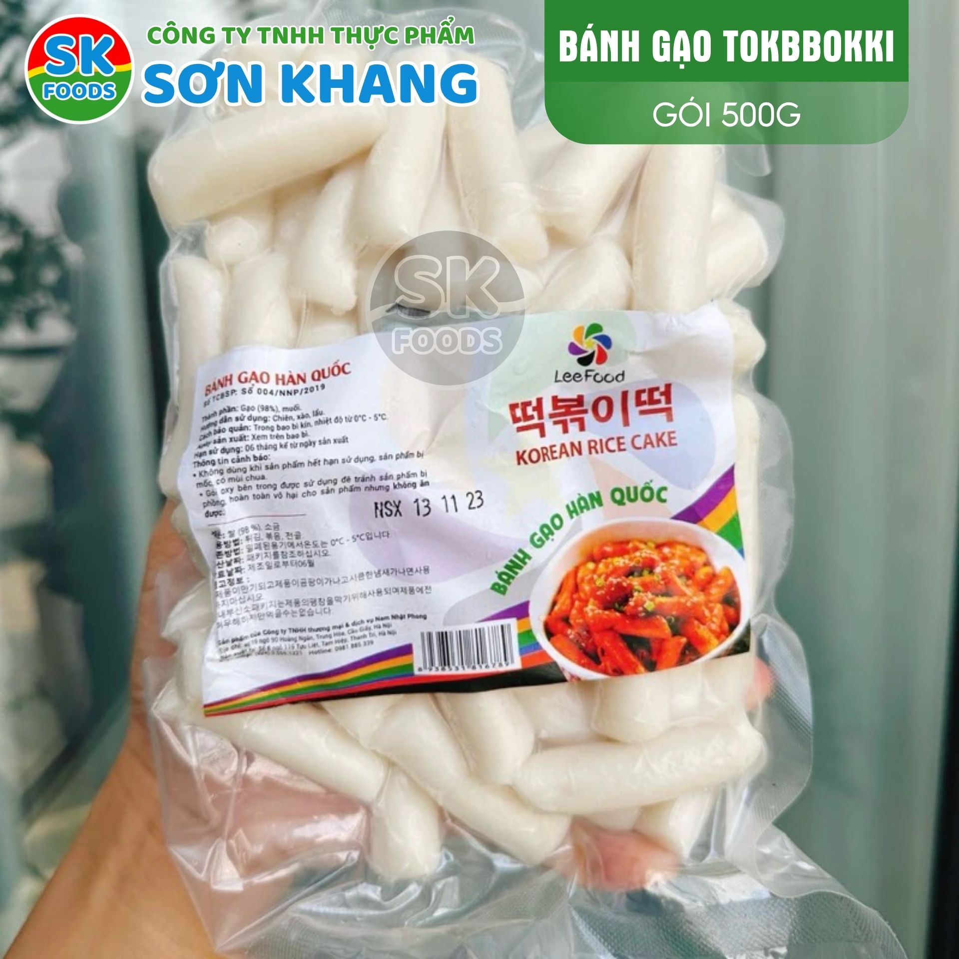 Bánh gạo Hàn Quốc Tokbokki Leefood 500g