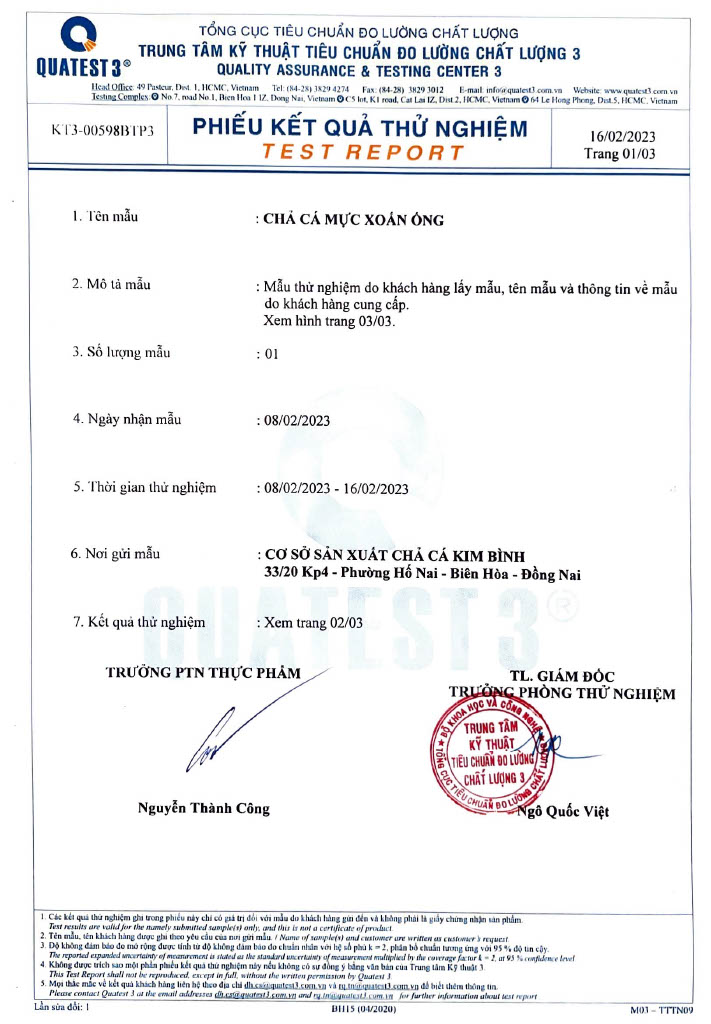 Chả mực xoắn ống Kim Bình 500g (45 Viên)