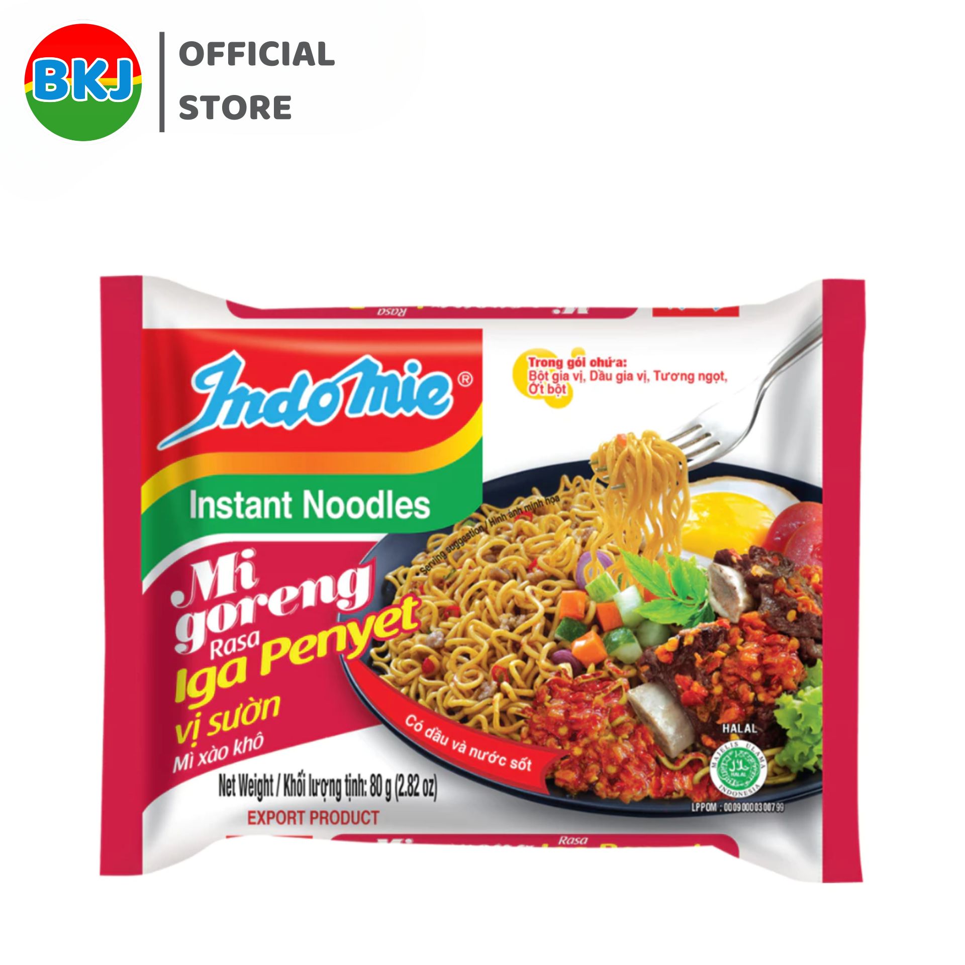 Thùng 40 Gói Mì trộn Indomie Vị Sườn Cay 80g
