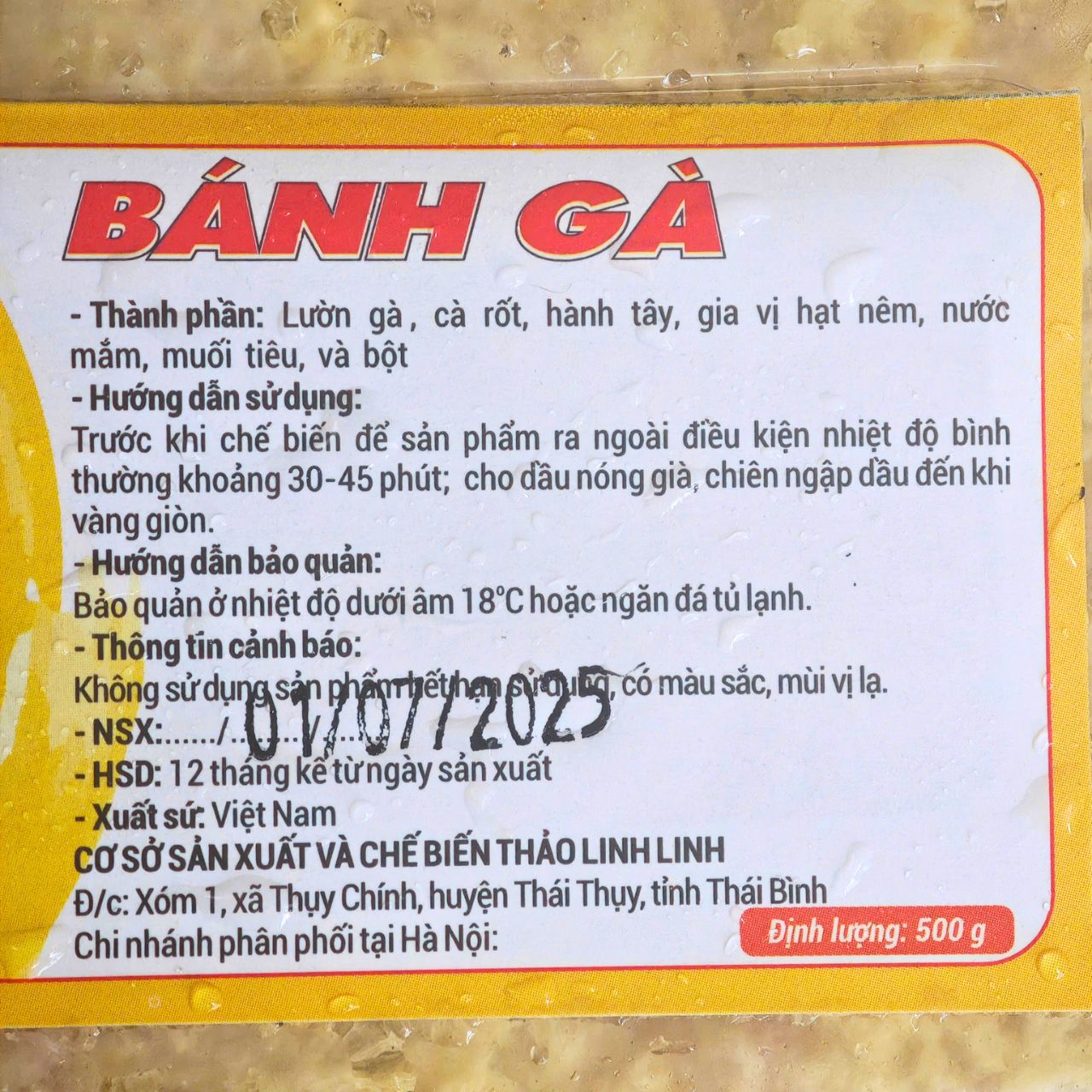 Bánh Gà Thảo Linh Linh 500g (12 Chiếc)