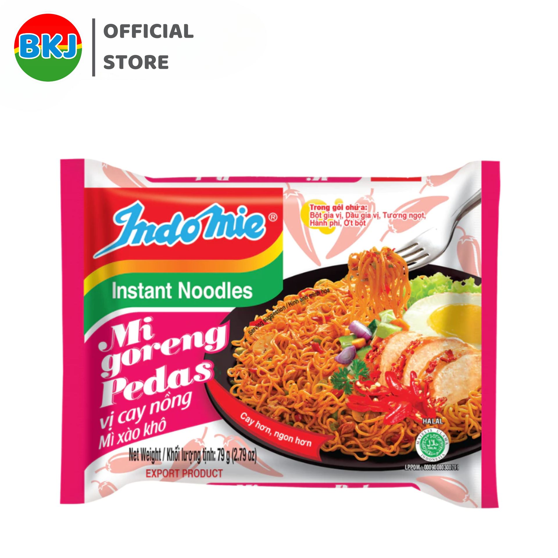 Thùng 40 Gói Mì trộn Indomie Vị Cay Nồng 79g