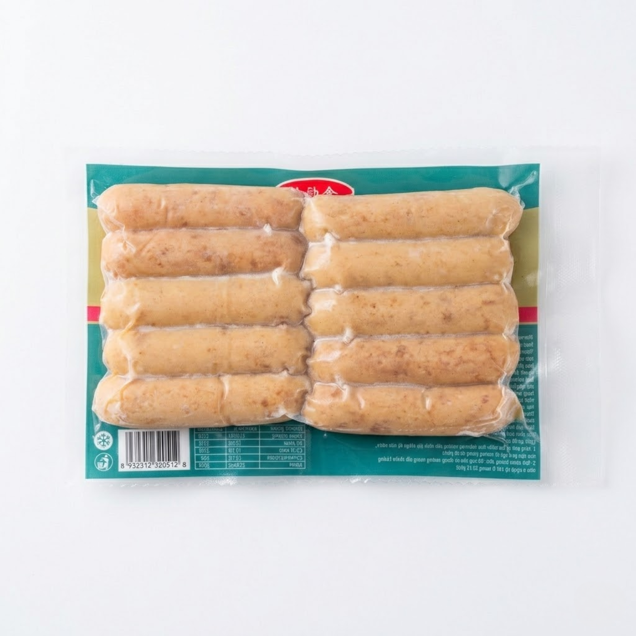 Xúc Xích Nướng Nguyên Vị MINGYOU (Xanh) 600g – Lạp Xưởng Tươi Nướng Thượng Hạng