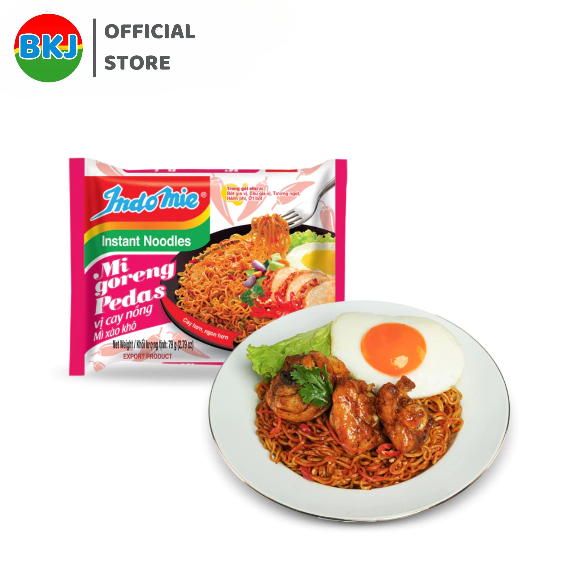 Thùng 40 Gói Mì trộn Indomie Vị Cay Nồng 79g