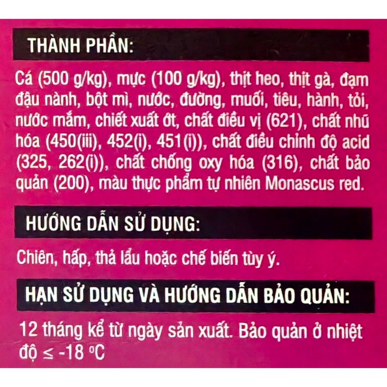 Chả Mực Xoắn Ống Deli Foods 2,5kg (178 Viên)
