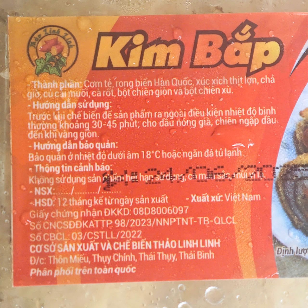 Kim Bắp Chiên Thảo Linh Linh 1.5kg (10 Cuộn)