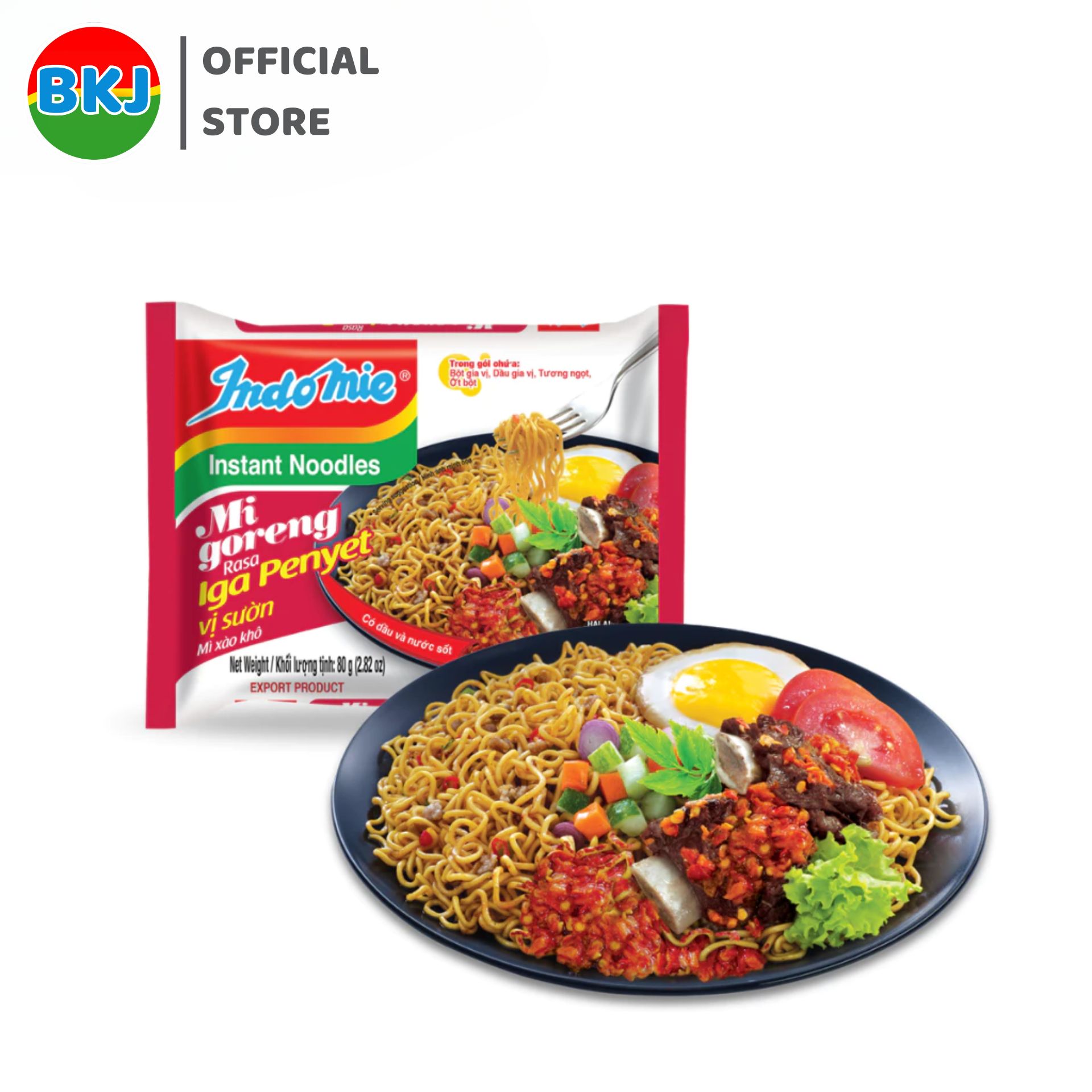 Thùng 40 Gói Mì trộn Indomie Vị Sườn Cay 80g