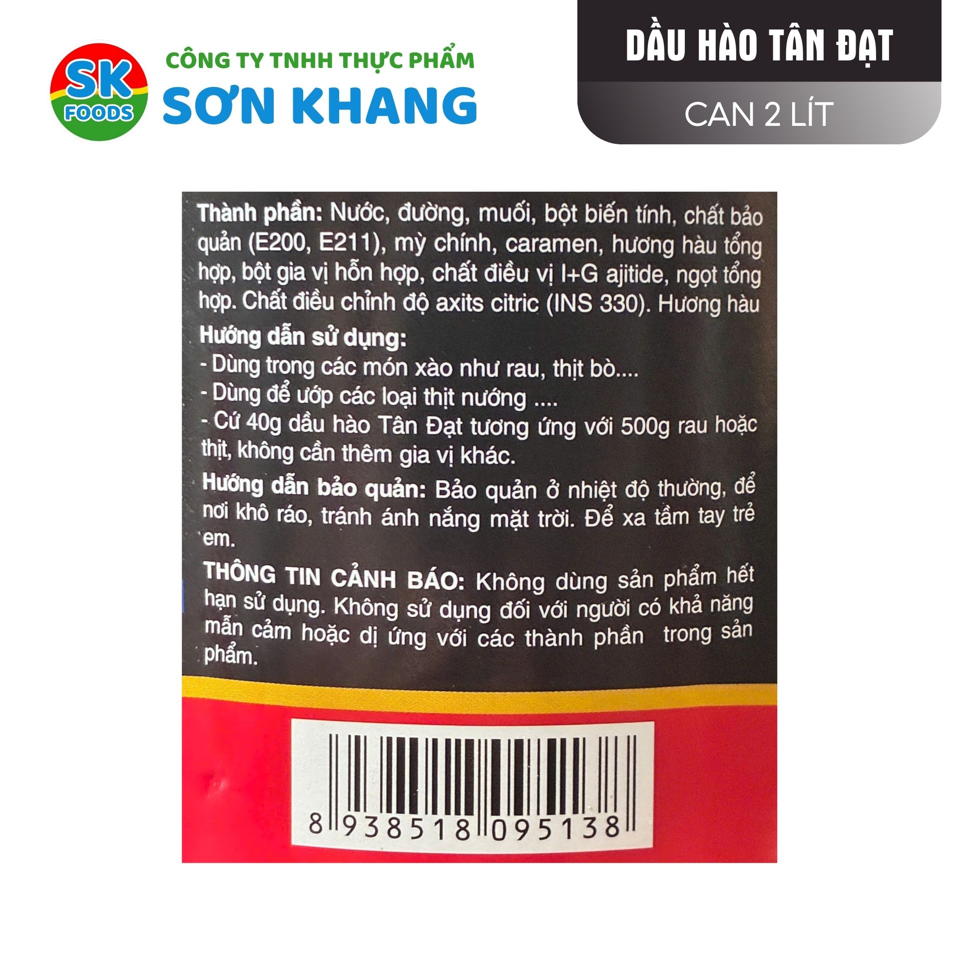 Dầu Hào Tân Đạt 2 Lít