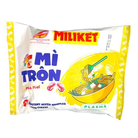 Thùng 16 gói Mì Trộn Miliket vị Phô Mai 117g (Cay Level 3)