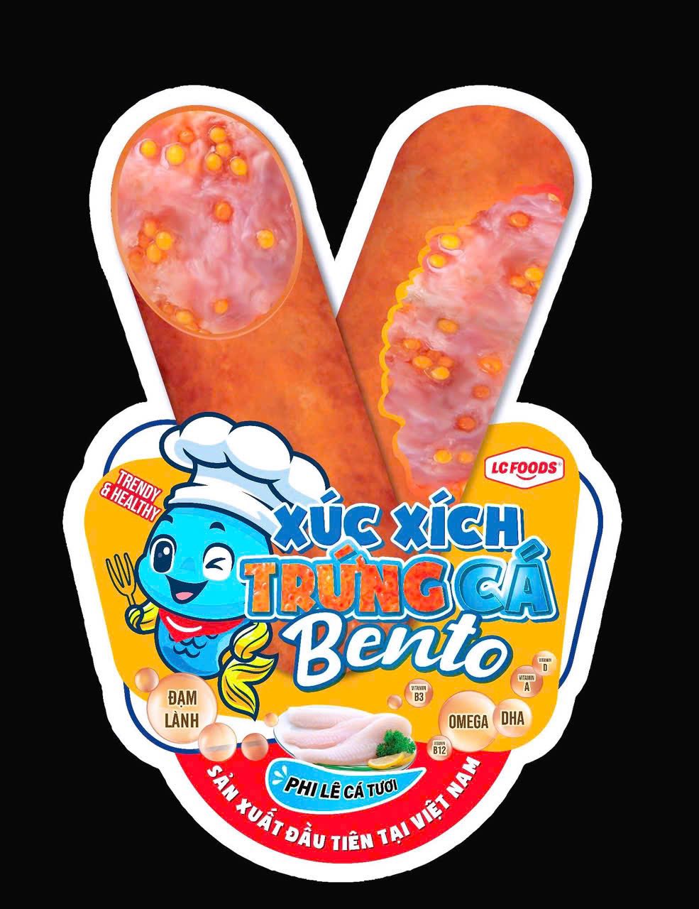 Xúc xích trứng cá tươi Bento LC Foods 500g (10 Chiếc)
