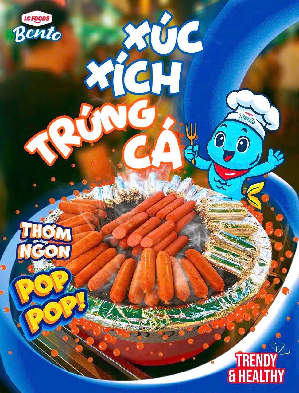 Xúc xích trứng cá tươi Bento LC Foods 500g (10 Chiếc)