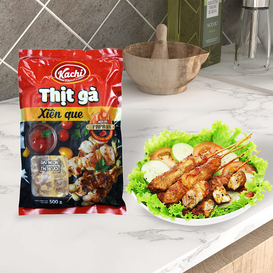 Thịt gà tươi xiên que Kachifood 500g (11 xiên)