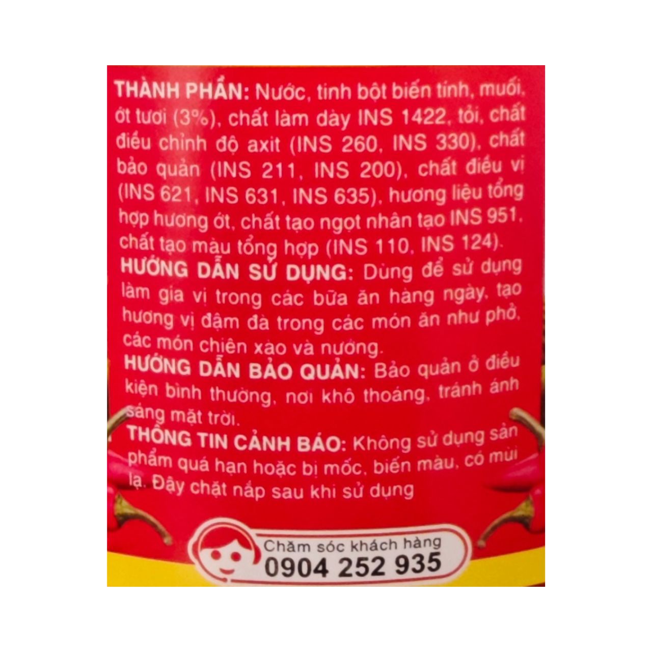 Tương Ớt Bình Minh Gia Vị Quê Hương 2 Lít