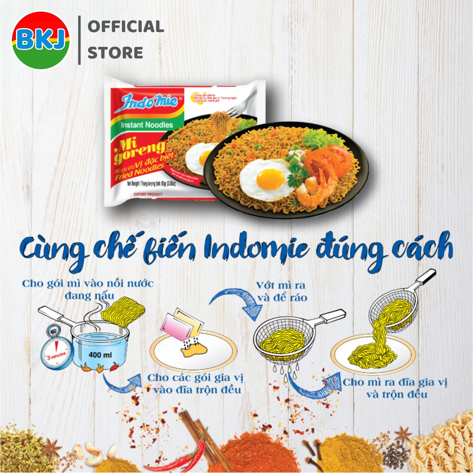 Thùng 40 Gói Mì trộn Indomie Vị Đặc Biệt 85g