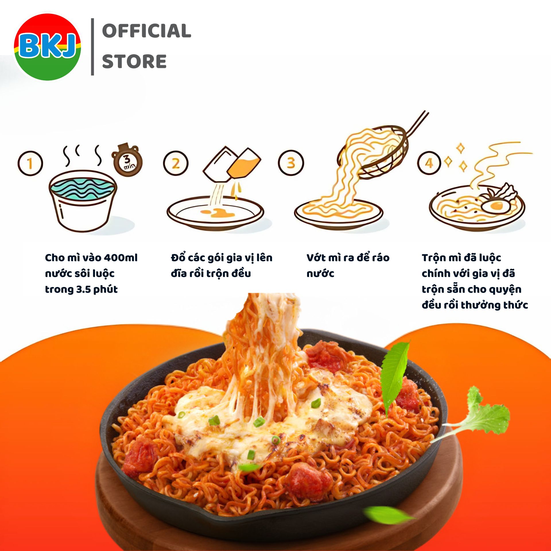 Mì Trộn Gà Cay Phô Mai ABC Indonesia 80g