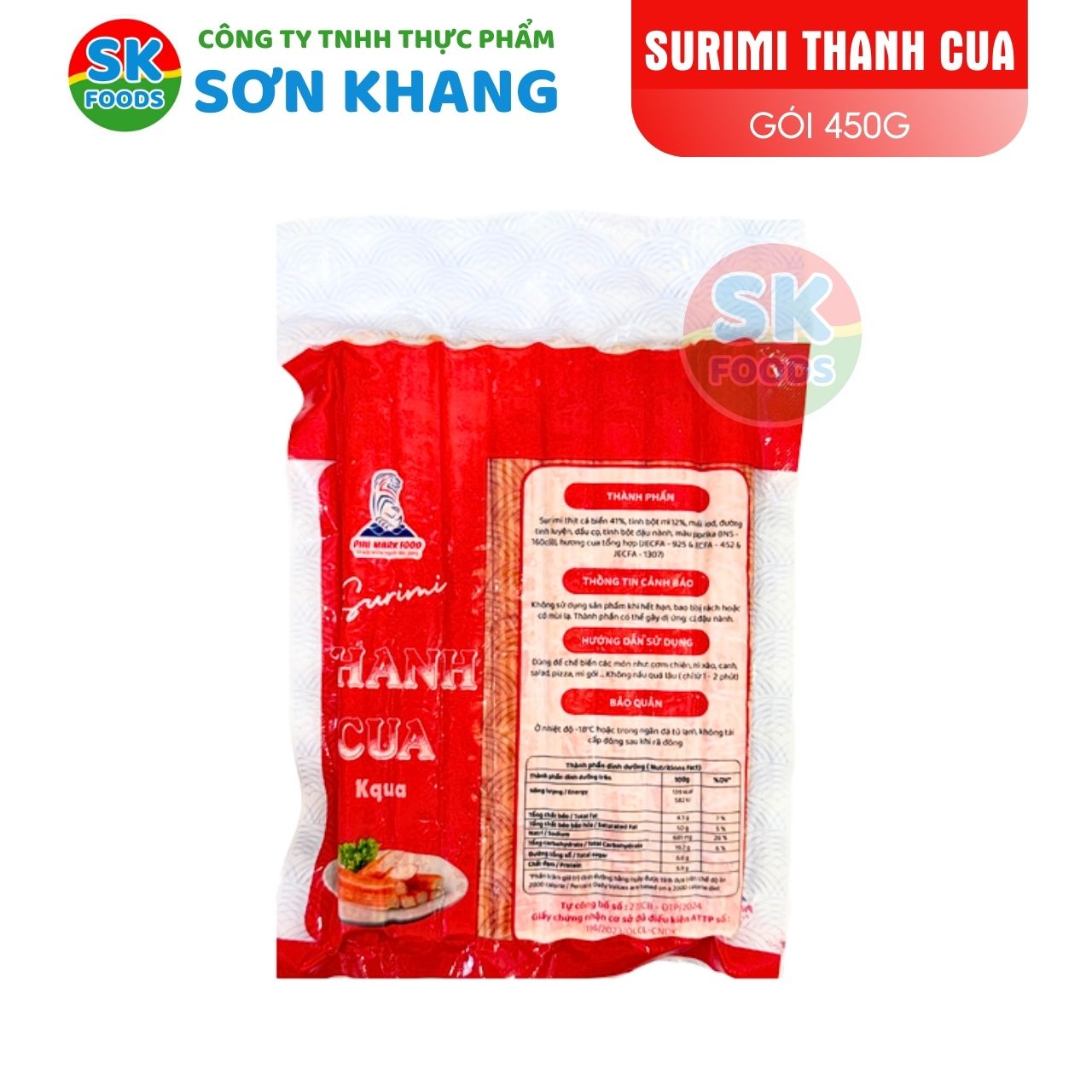 Surimi Thanh cua Phú Mark 450g