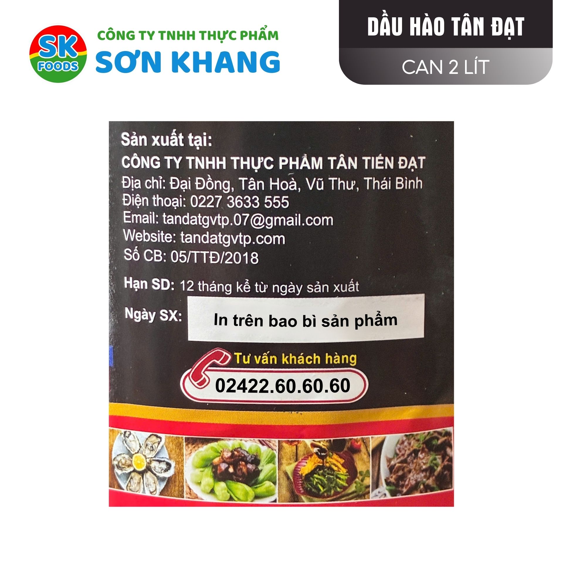 Dầu Hào Tân Đạt 2 Lít