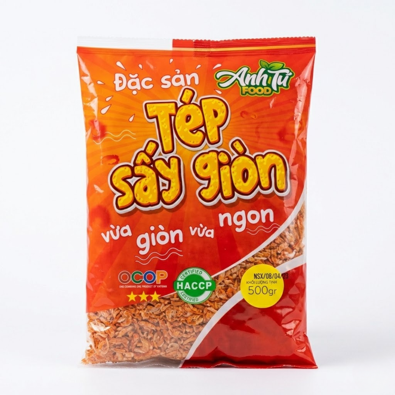 Tép Sấy Giòn Anh Tú 500g - Chuẩn OCOP & HACCP