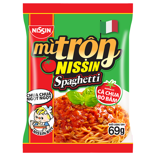 Mì trộn Nissin Spaghetti (30x69g)