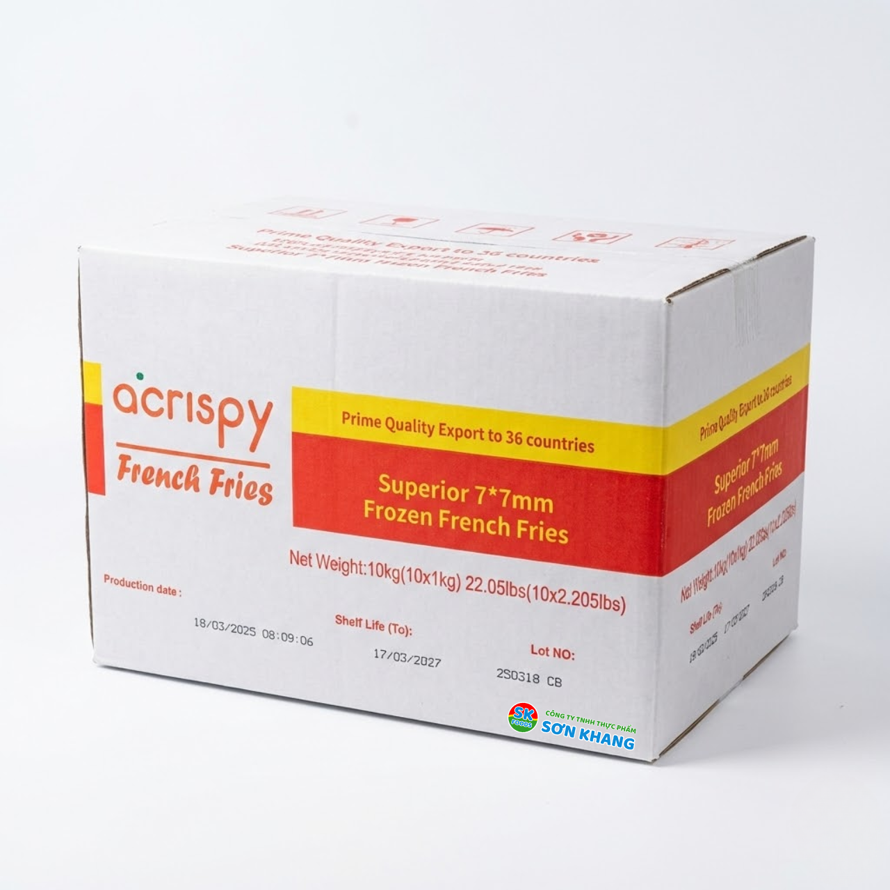 Khoai tây chiên Acrispy cọng 7mm (túi 1kg)