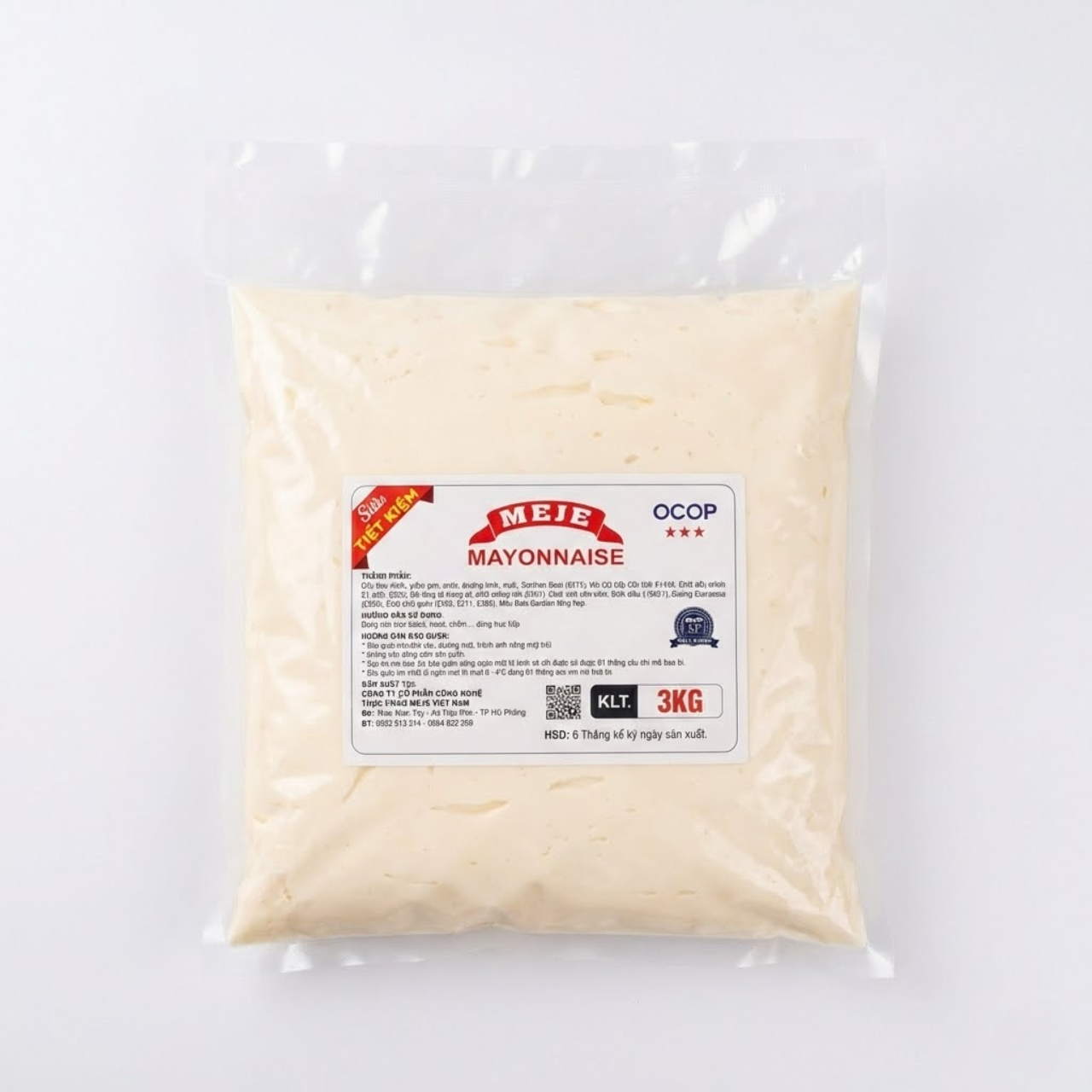Xốt Mayonnaise MEJE Siêu Tiết Kiệm - Túi Lớn 3kg