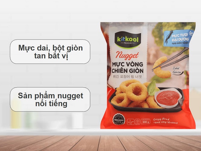 Mực vòng Nugget Chiên Giòn Kitkool 1kg