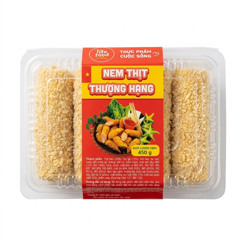Nem Thịt Rán Thượng Hạng Lifefood 450g