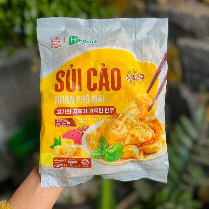 Sủi Cảo Nhân Phô Mai Hfood – Gói 500g (Chuẩn Vị Hàn Quốc)