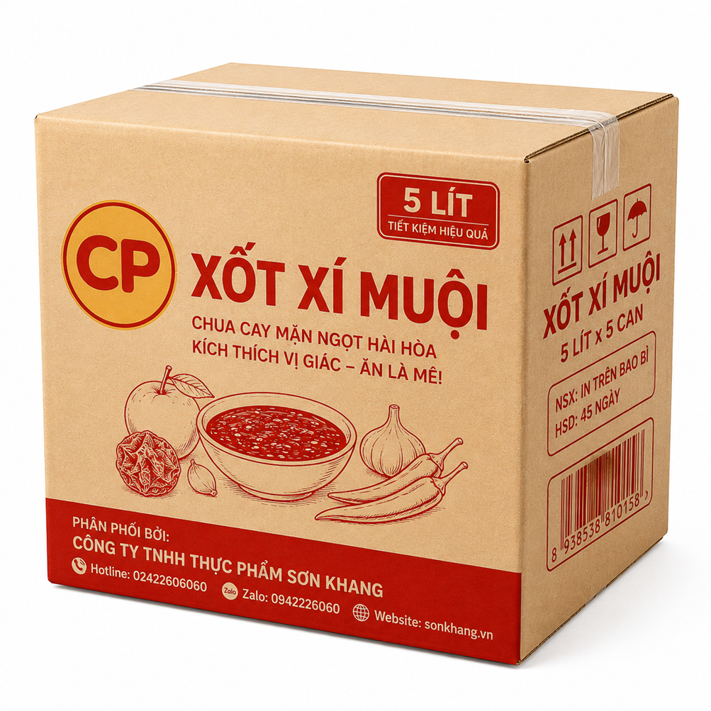 Nước Sốt Xí Muội Chua Ngọt Chấm Đồ Chiên CP 5 Lít