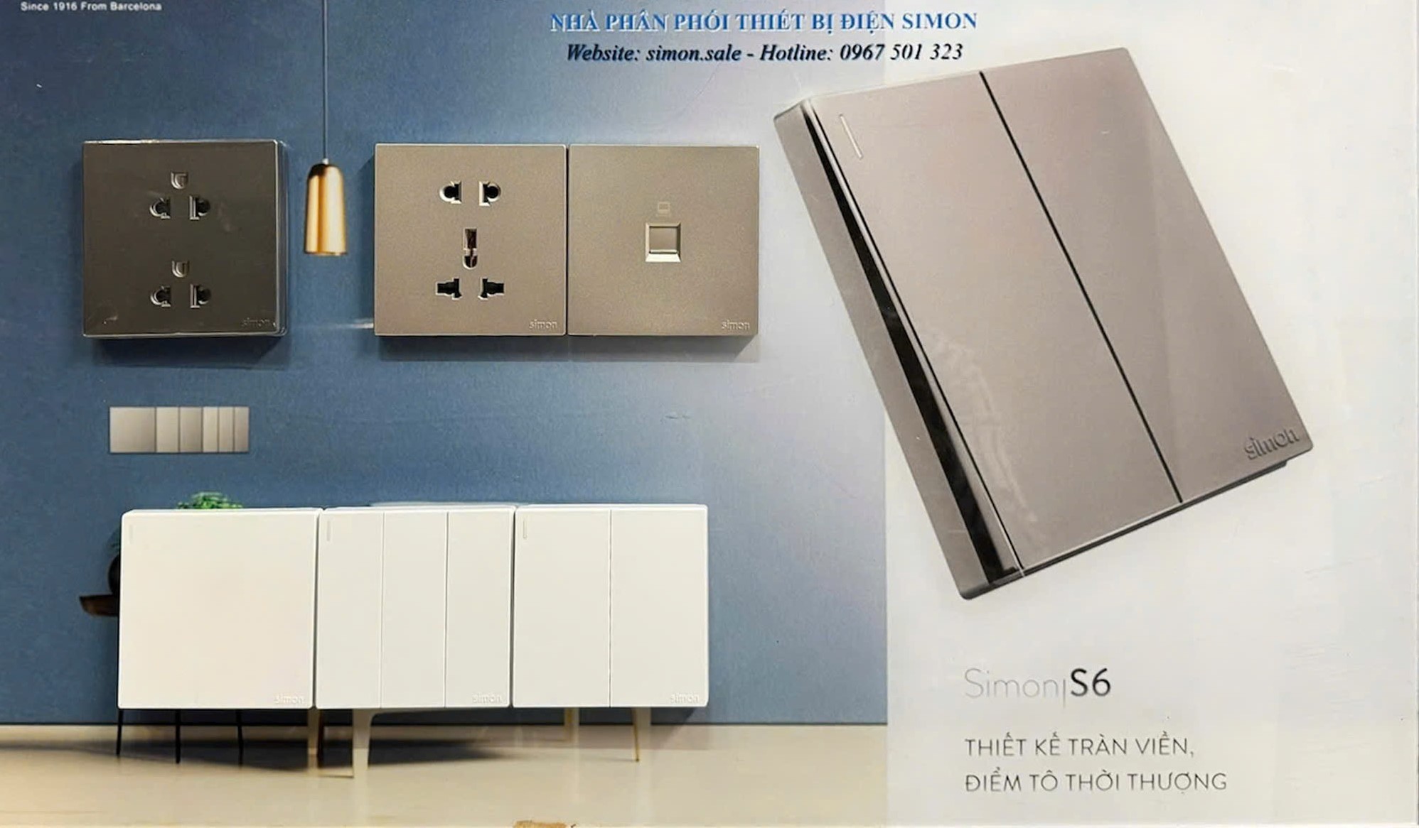 Bảng giá catalogue công tắc ổ cắm Simon Series S6 mới nhất