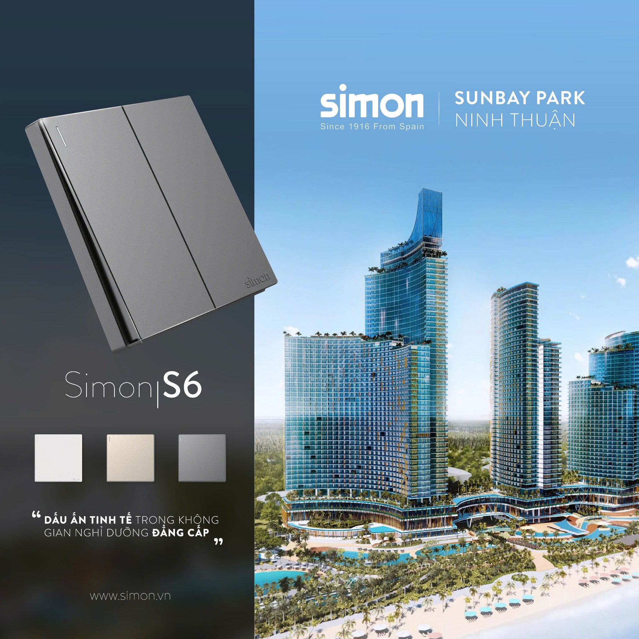 Khám Phá Dự Án SunBay Park Ninh Thuận Với Thiết Bị Điện Simon S6 Chuẩn Châu Âu