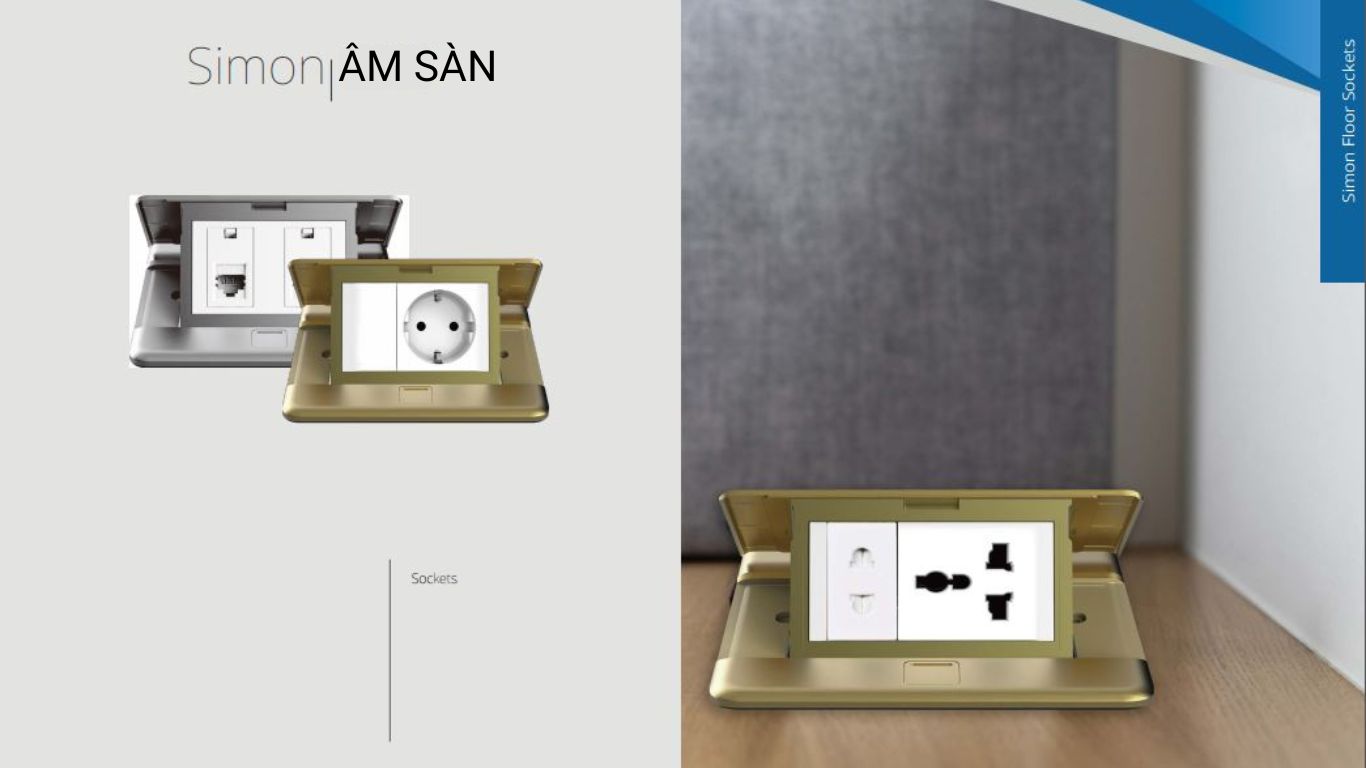 Tại Sao Nên Chọn Ổ Cắm Âm Sàn Simon cho Không Gian Sống và Làm Việc?