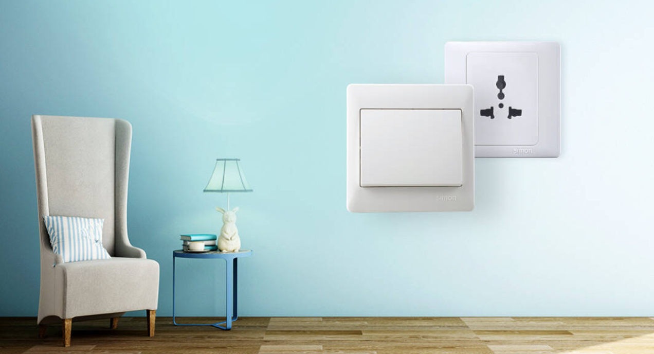 Công tắc ổ cắm Simon Series S50 nhập khẩu tiêu chuẩn châu âu