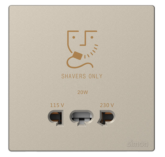 Bộ ổ cắm dao cạo râu simon S6 màu sâm panh 58E651-46