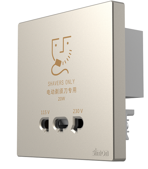 Bộ ổ cắm dao cạo râu simon S6 màu sâm panh 58E651-46