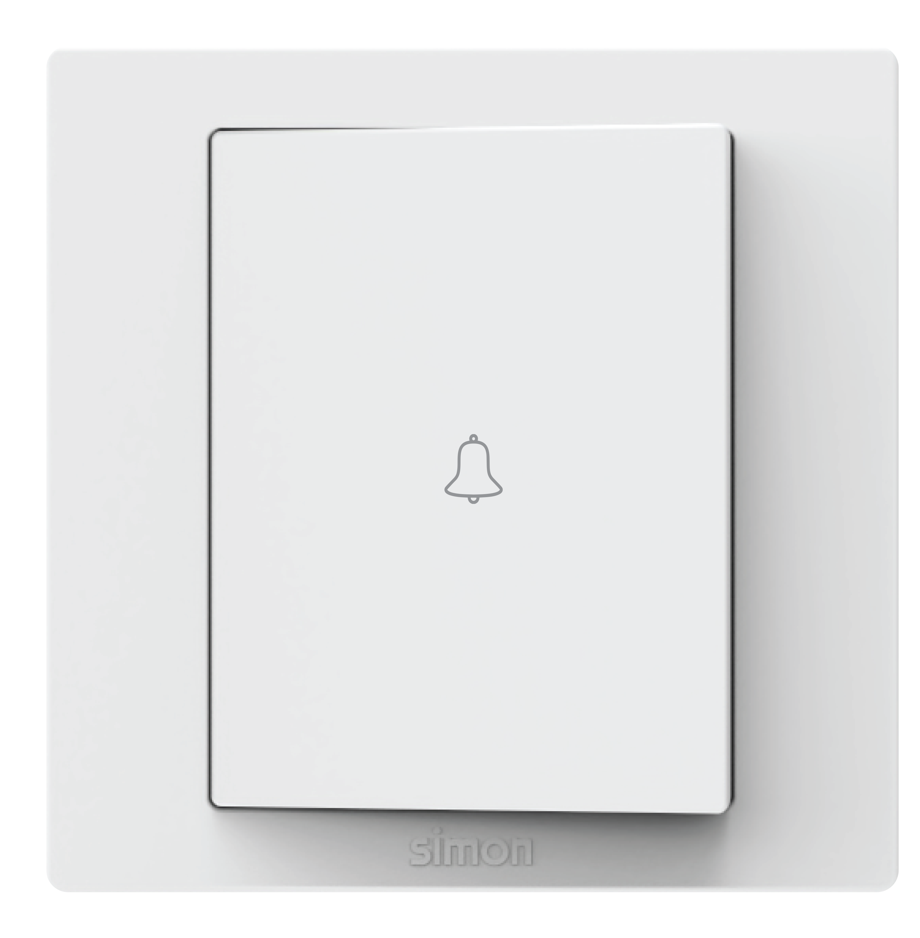 Module Công tắc chuông cửa màu trắng Simon S5 S5250 lắp đế vuông