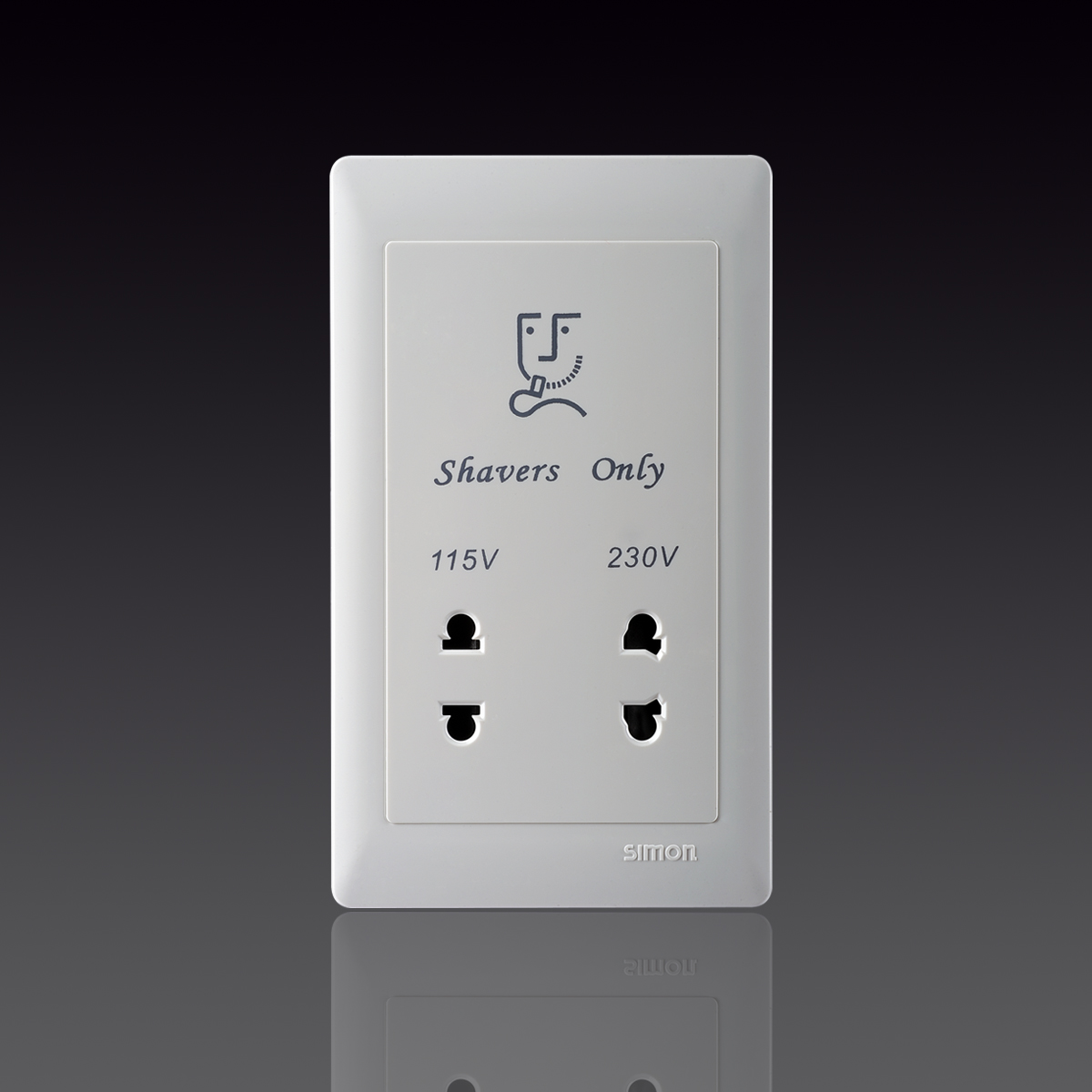50S- Bộ Ổ cắm dao cạo râu AC220V±10%. KT: Rộng 86mm x cao 146mm. Kích thước: Rộng 86mm x cao 146mmKhung chính: 121mm