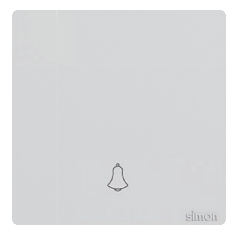 Công tắc chuông cửa Simon K3 576301 Màu trắng lắp chuẩn đế vuông