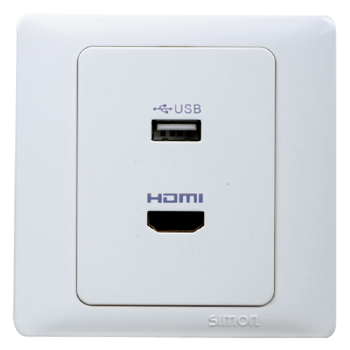 50S- Bộ Ổ cắm USB và HDMI Simon 55494 Màu trắng