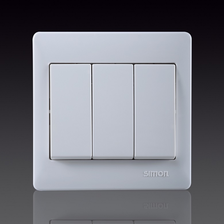 50S- Bộ công tắc ba 1 chiều Simon 51031B màu trắng