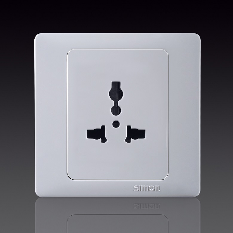 50S- Bộ Ổ cắm đa tiêu chuẩn Simon 51089 Màu trắng