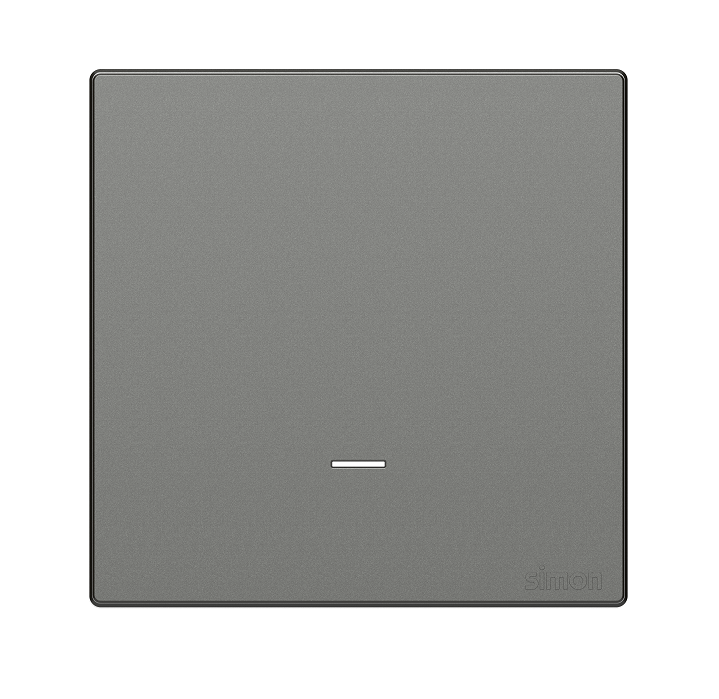 S6- Bộ công tắc 20A 2 cực 1 chiều kèm đèn LED (Grey) Simon 582025-61 Màu xám