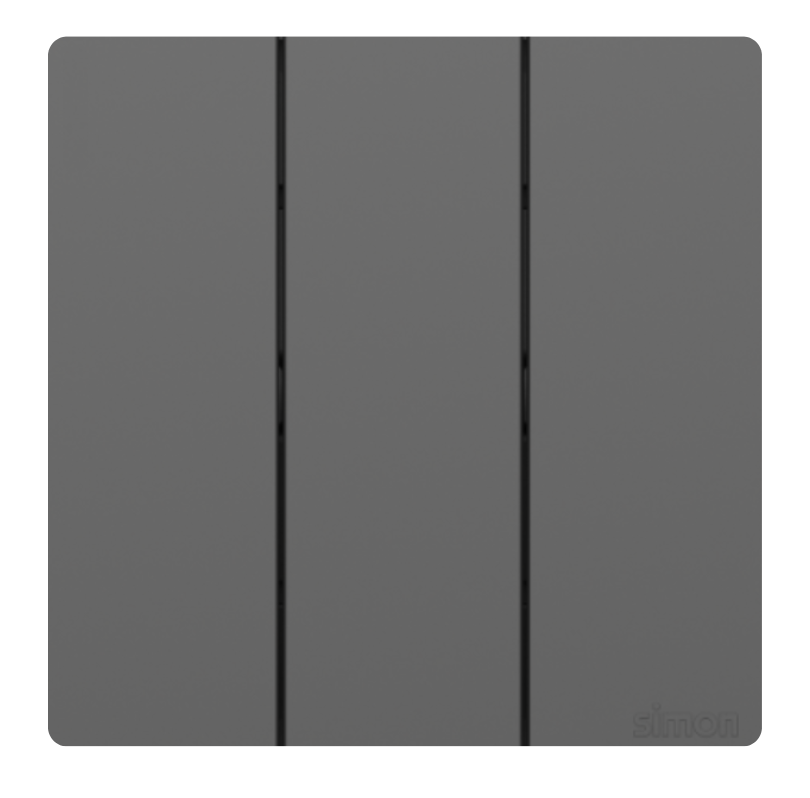 Công tắc ba 1 chiều 16A Simon K3 571031-61 Màu ghi xám lắp chuẩn đế vuông