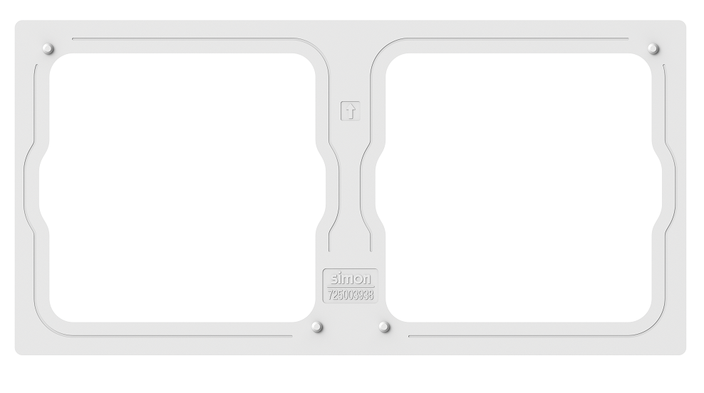 Module khung đôi Màu trắng Simon M7 660820 đế vuông (Multi gang)