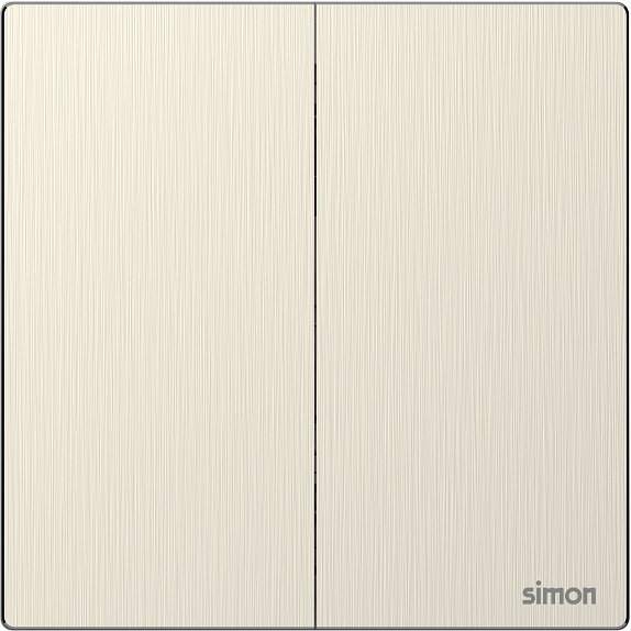 M7 Metal- Bộ nút nhấn đôi (16AX 250V) (Satin Gold) Simon 661021FM-2C